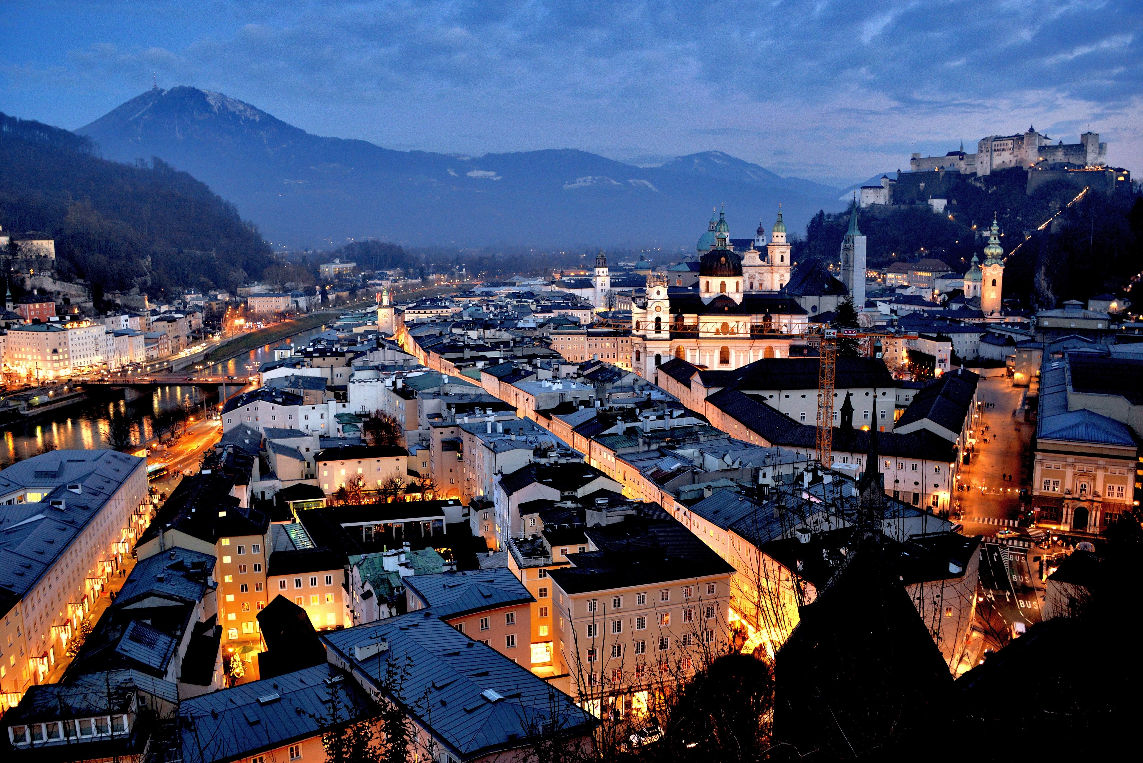 Free download high resolution image - free image free photo free stock image public domain picture -Night view of Salzburg, Austria