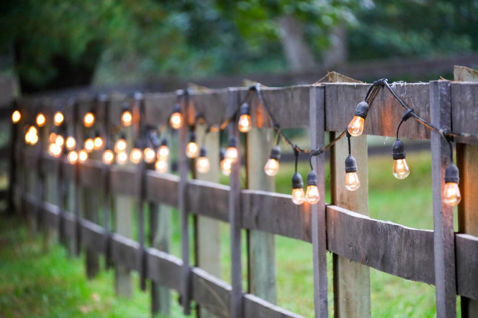 Free download high resolution image - free image free photo free stock image public domain picture  String of lights, exterior, yellow bulbs on old wooden Fence