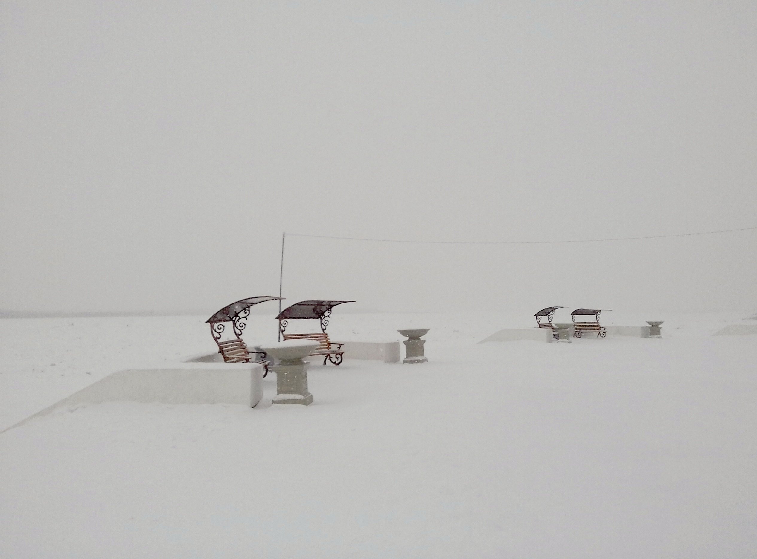 Free download high resolution image - free image free photo free stock image public domain picture -Two Black Metal Chairs covered in Snow