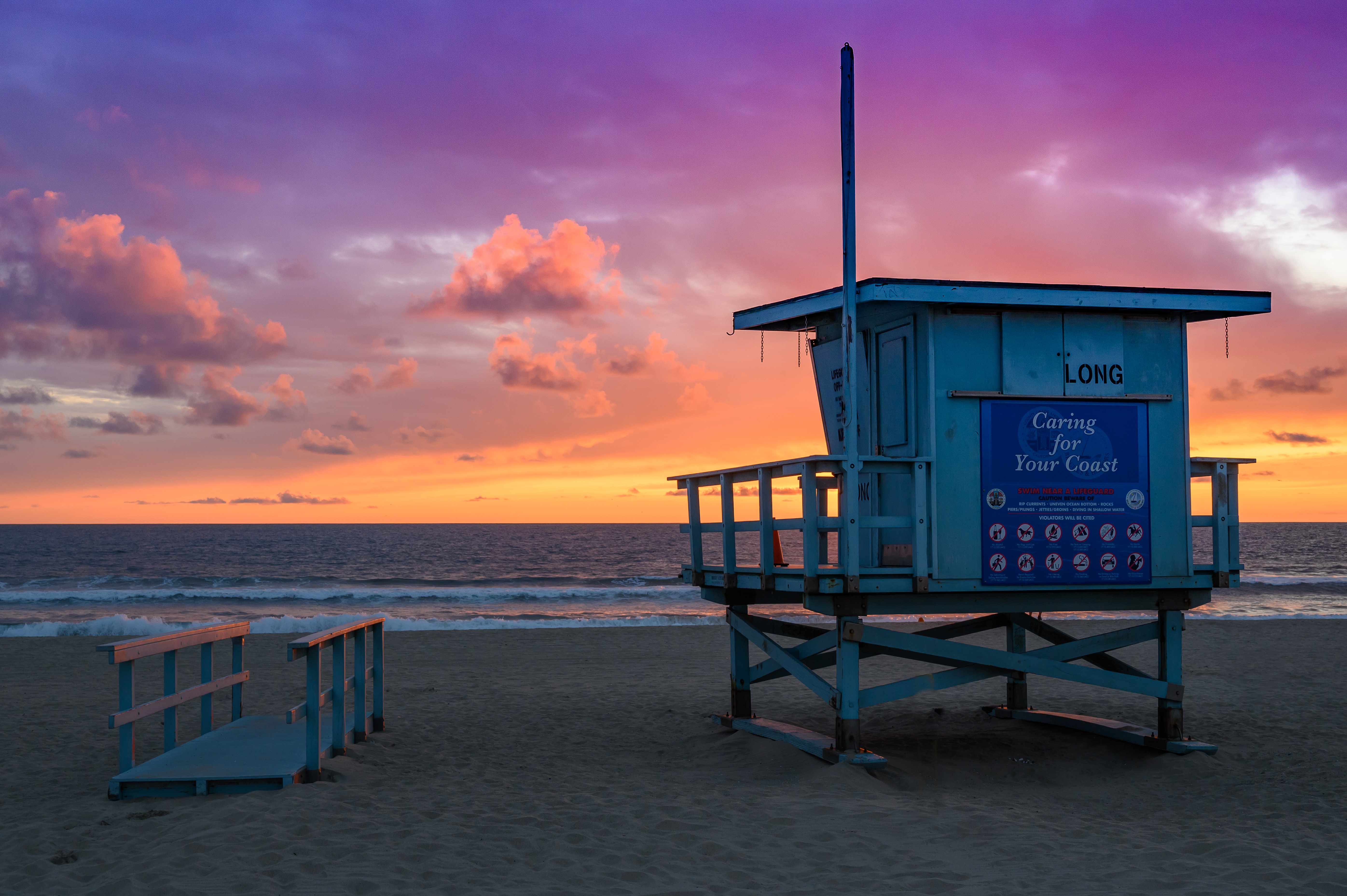 Free download high resolution image - free image free photo free stock image public domain picture -beach sunset with life guard tower