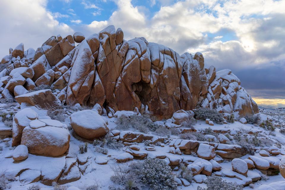 Free download high resolution image - free image free photo free stock image public domain picture  Criss-Cross Rock at Jumbo Rocks and Snow