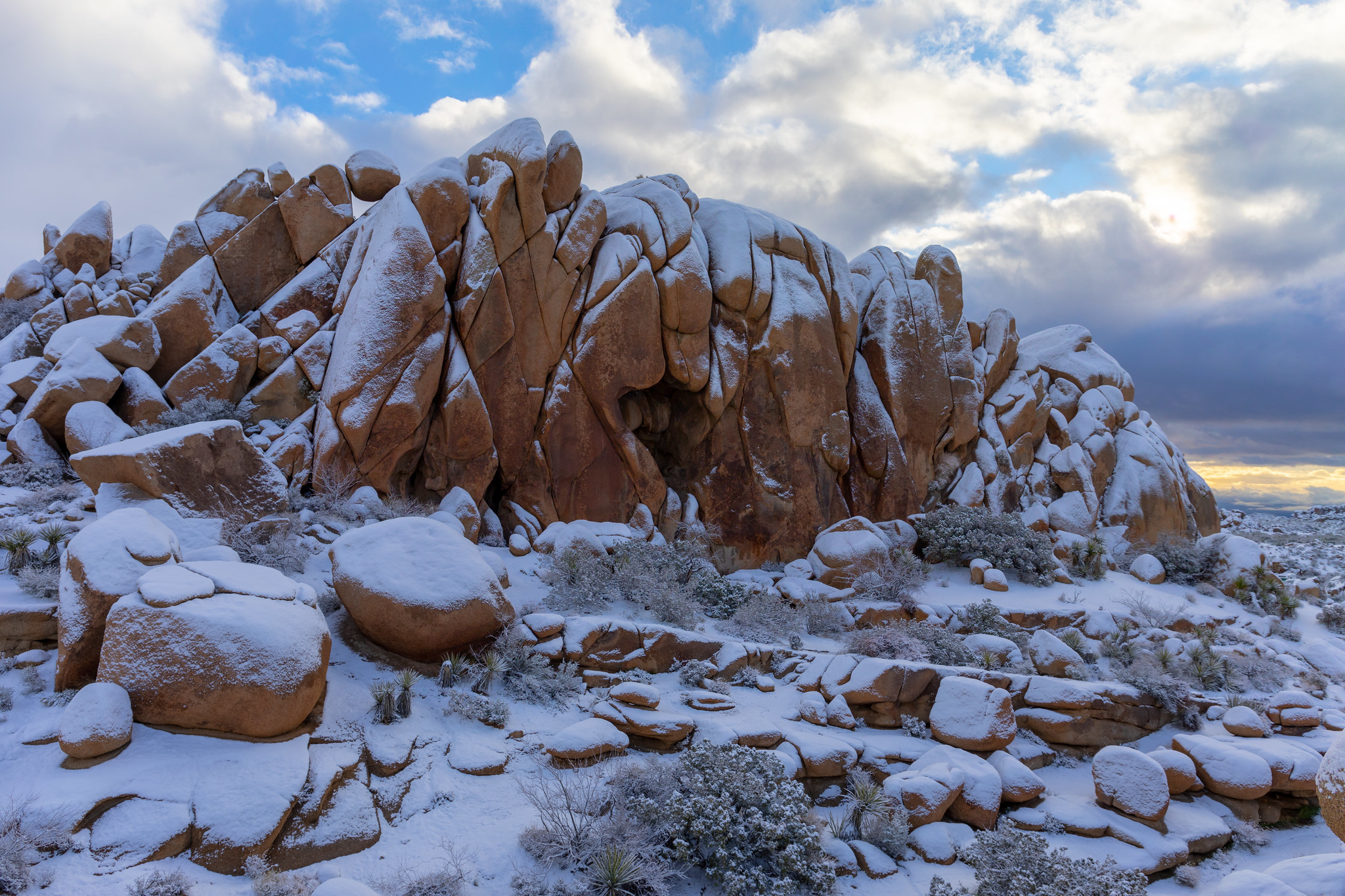 Free download high resolution image - free image free photo free stock image public domain picture -Criss-Cross Rock at Jumbo Rocks and Snow