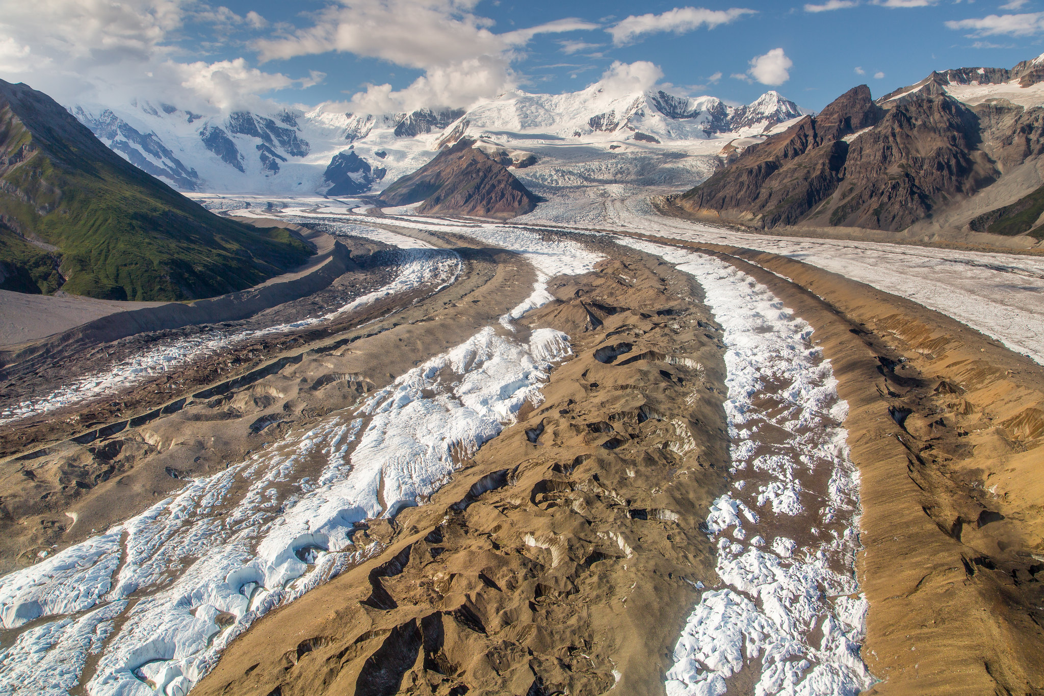 Free download high resolution image - free image free photo free stock image public domain picture -Medial morraines on the Kennicott Glacier