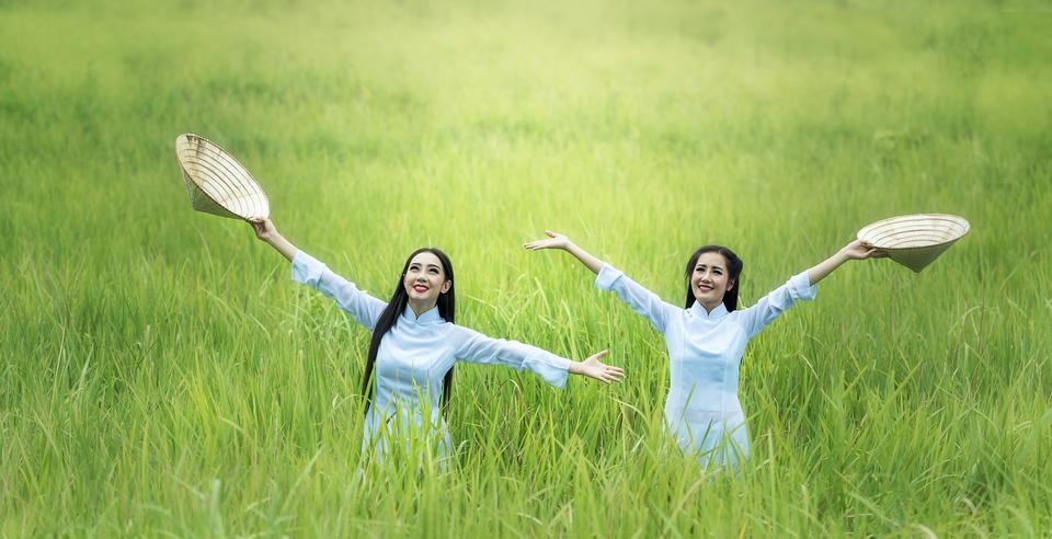 Free download high resolution image - free image free photo free stock image public domain picture  Two young women smiling and raising hands up on sunris background