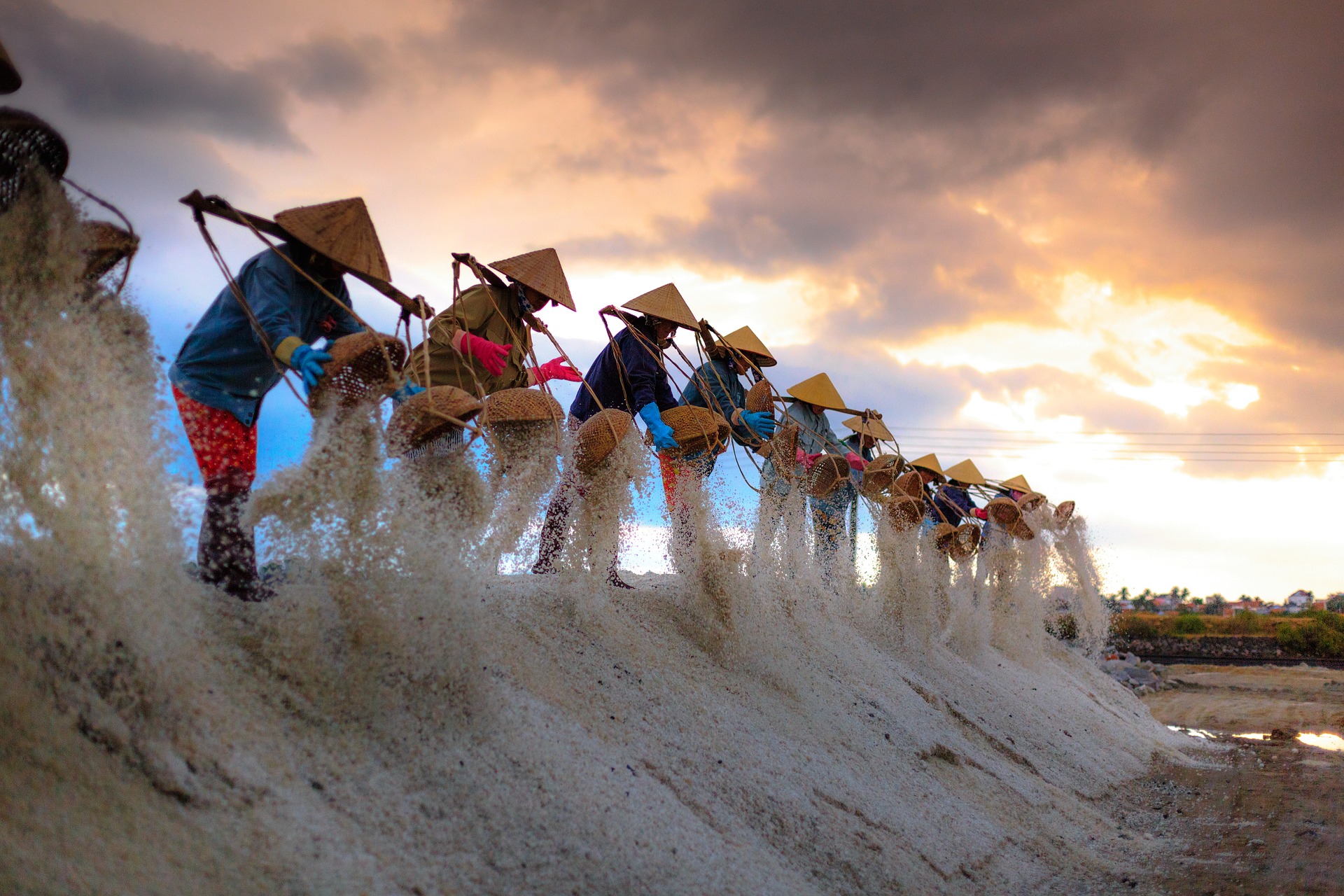 Free download high resolution image - free image free photo free stock image public domain picture -People working on salt field in Nha Trang, Southern Vietnam