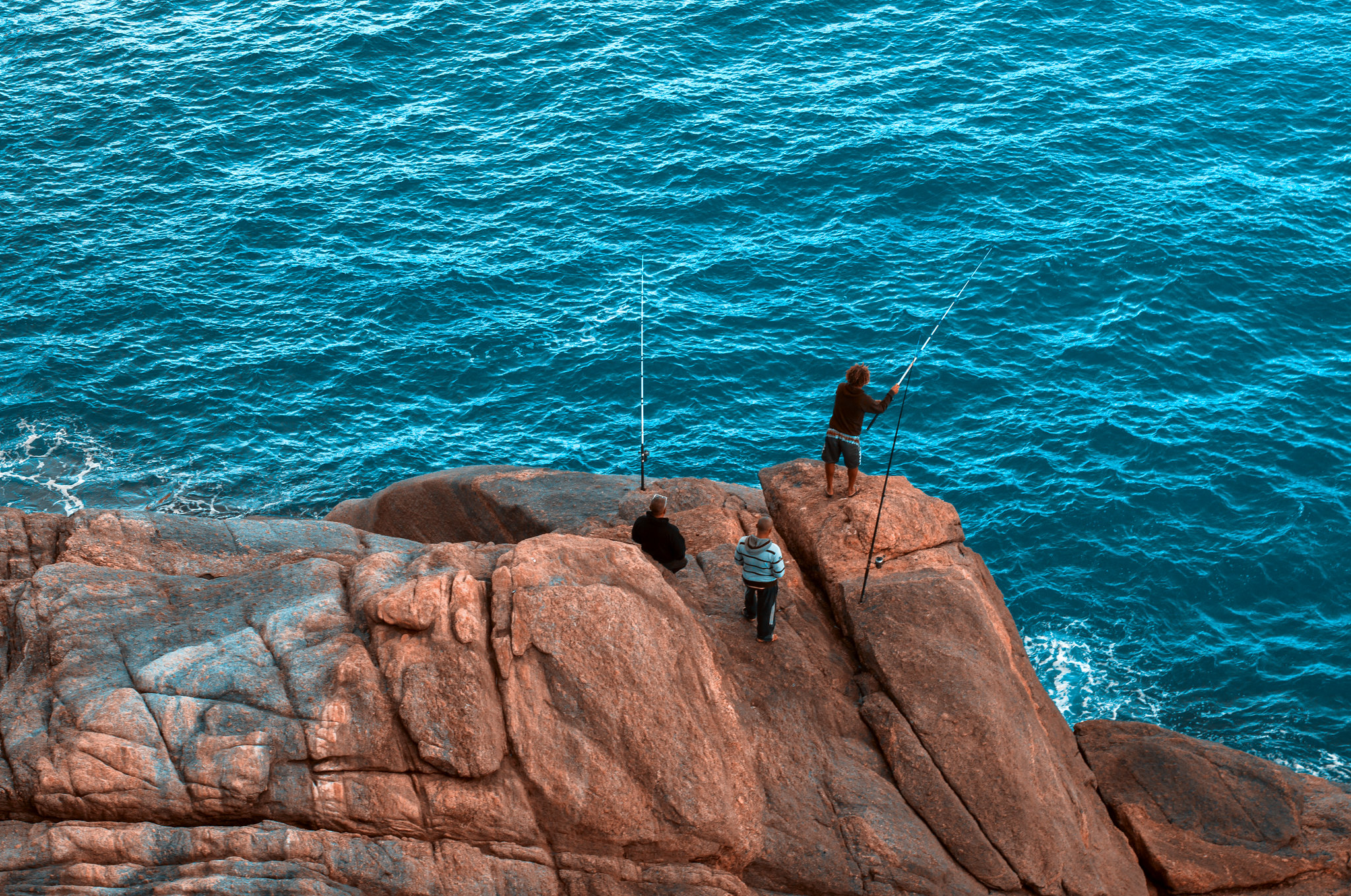 Free download high resolution image - free image free photo free stock image public domain picture -Fishing from the rocks on the seashore