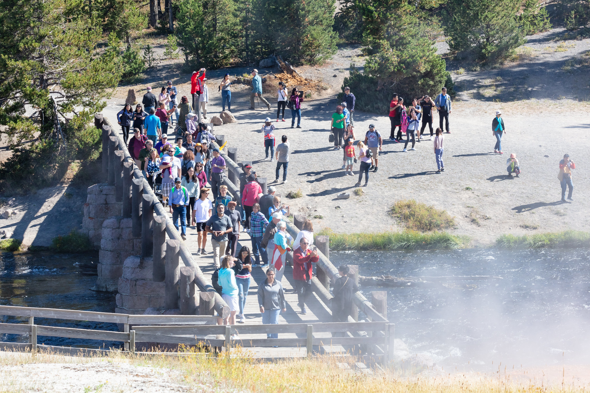 Free download high resolution image - free image free photo free stock image public domain picture -People on the Firehole River bridge