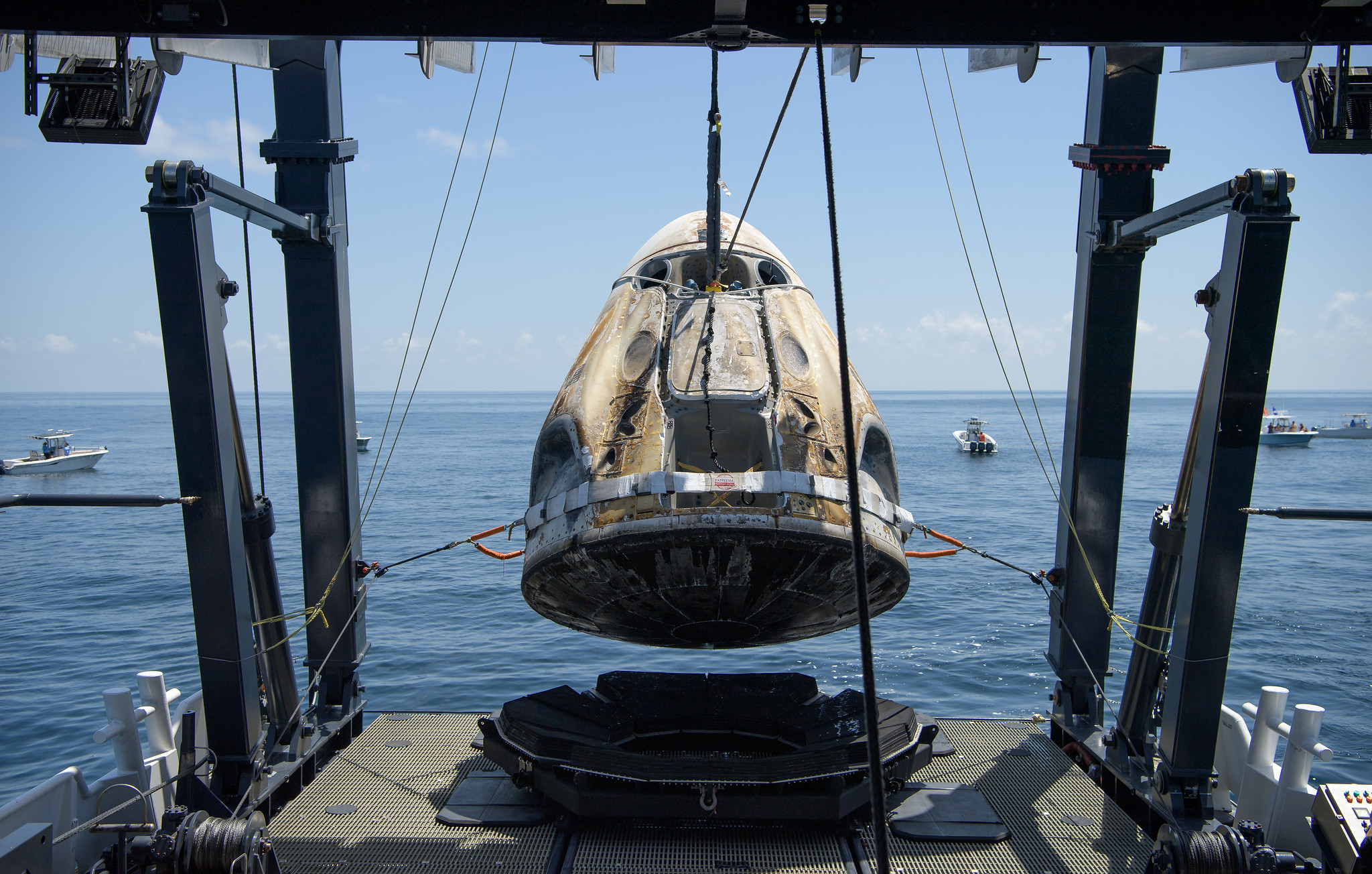 Free download high resolution image - free image free photo free stock image public domain picture -SpaceX Crew Dragon Endeavour Lifted Aboard Recovery Ship